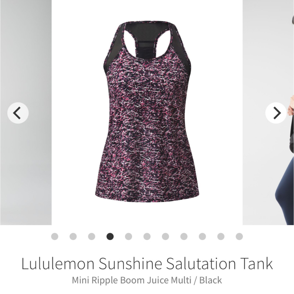 Lululemon Sunshine Salutation Tank Mini Ripple Boom Juice Multi / Black